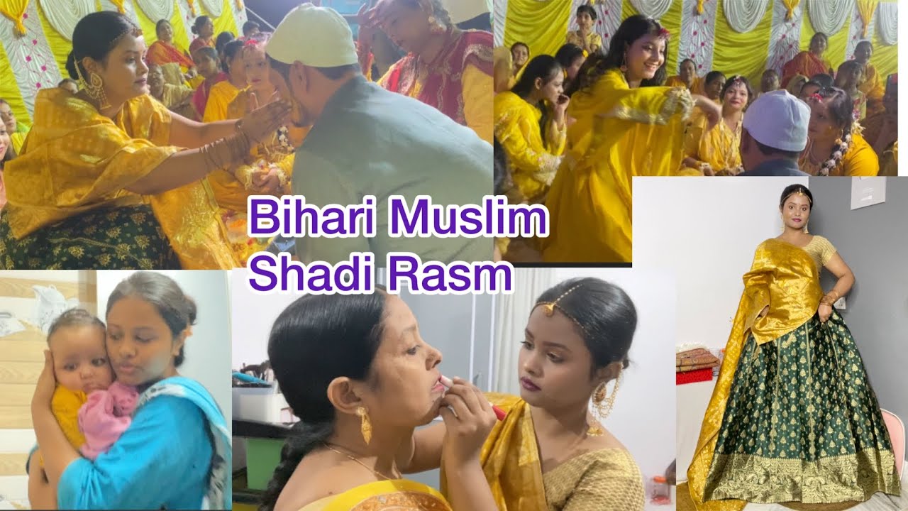 Din Rasm #dailyvlog Day8 Manjha wale din Ka rasm😍Haseen lgi mai Sbko ️ Muslim ...