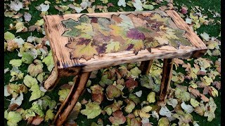 Autumn leaves bench