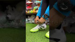 Predator Elite White Green Without Lace Look Fit Check Premium Master Edition Football Boots