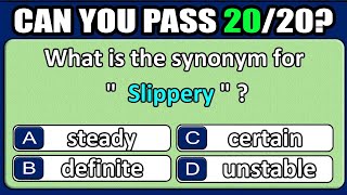 Synonyms Quiz: 96% CANNOT SCORE 20/20 | #challenge 9 screenshot 5