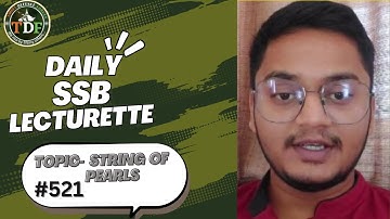 DAILY SSB LECTURETTE TOPIC- STRING OF PEARLS