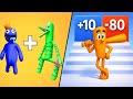 Merge Rainbow 3D Run &amp; Memerots Evolution Run / All Level Gameplay: Android,iOS