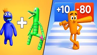 Merge Rainbow 3D Run & Memerots Evolution Run / All Level Gameplay: Android,iOS