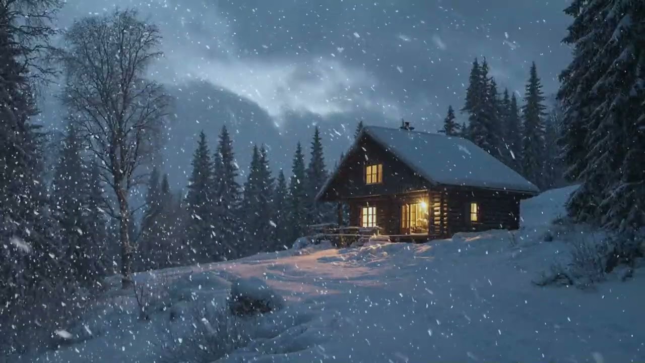 4K Mountain Blizzard Beneath a Stormy Sky — Heavy Snowstorm Ambience for Deep Sleep