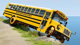 Brake Fail! Bus Hanging Over a Deadly Cliff 14 😱 | BeamNG.drive screenshot 2