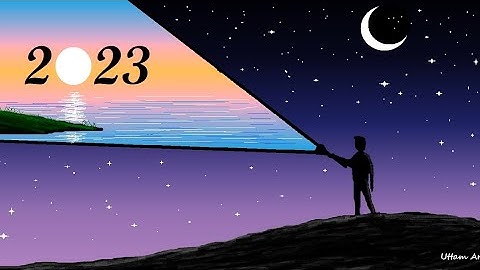 New year Drawing 2023  | How to draw in computer | paint in computer | new year painting 2023