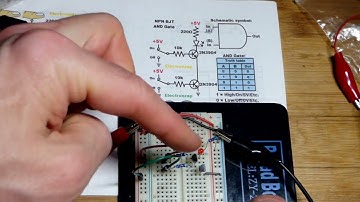 Breadboard NPN BJT AND Logic Gate Transistor Demo Circuit By Electronzap