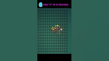 Find "O" in 10 Seconds | Brain Teaser Puzzles No.20| #shorts