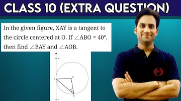 In the given figure, XAY is a tangent to the circle centered at O. If ∠ABO = 40°, then find ∠BAY and
