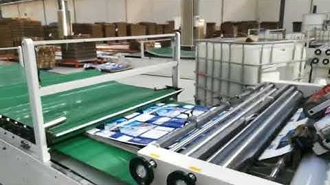 flute laminating machine with pile turner stacking machine
