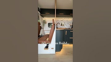 1 min van build ! Sprinter LWB family van with lift up bed 💚🚐 #vanlife #vanconversion #vanbuild