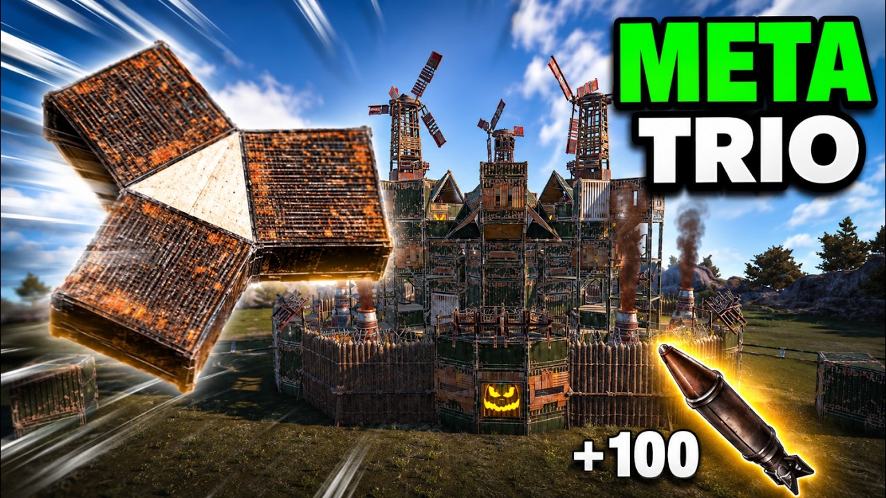 The NEW META TRIO Base in Rust | 100+ Rockets - YouTube