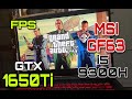 GTA V - MSI GF63 - Ultra FPS test - i5 9300H + GTX 1650TI || TechLane ||