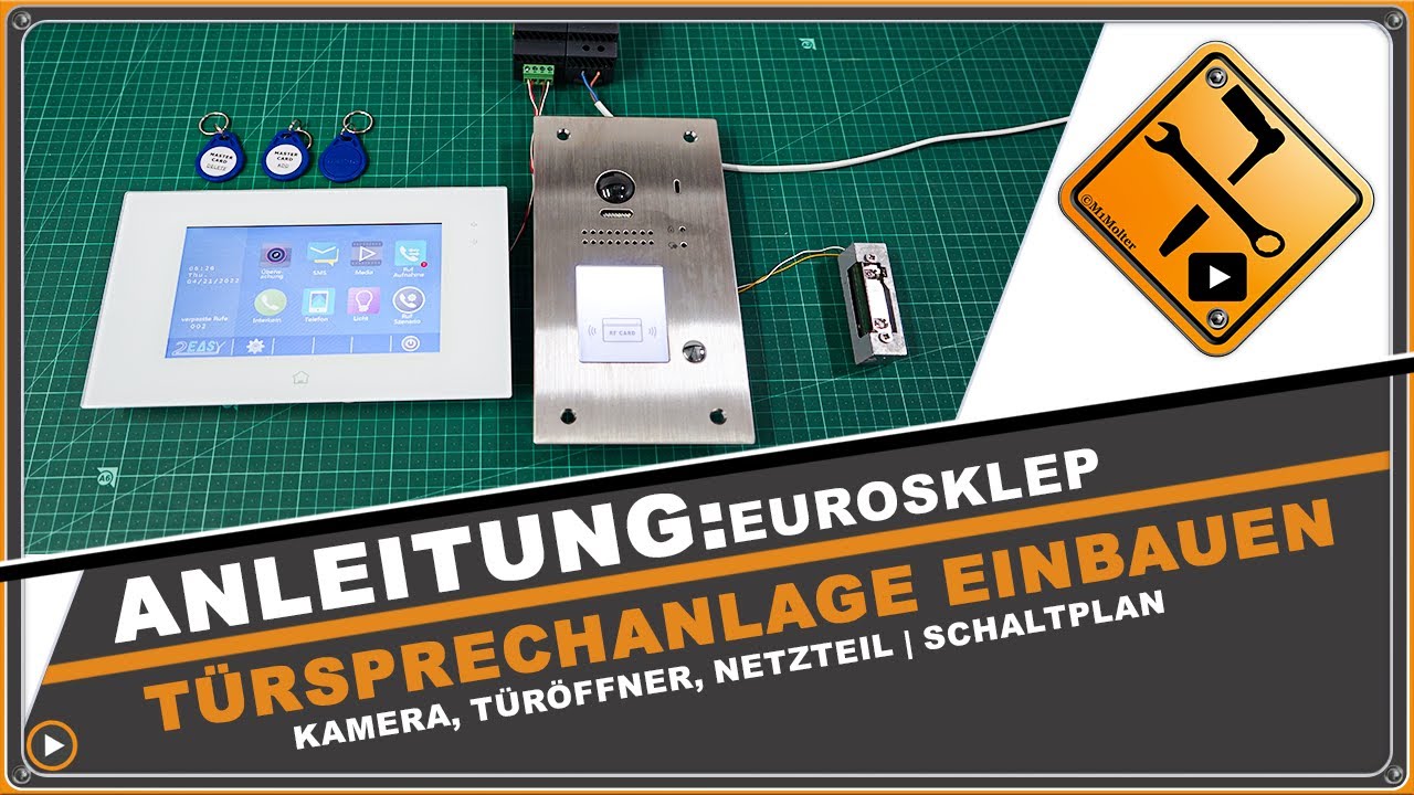 Türsprechanlage mit Kamera und Türöffner einbauen und verdrahten - Eurosklep Türsprechanlage
