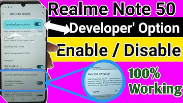 Realme note 50 Developer option Enable // usb debugging settings
