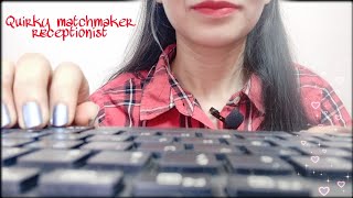 ASMR Hindi | Quirky receptionist flirts with you| Roleplay| Typing sounds| English CC
