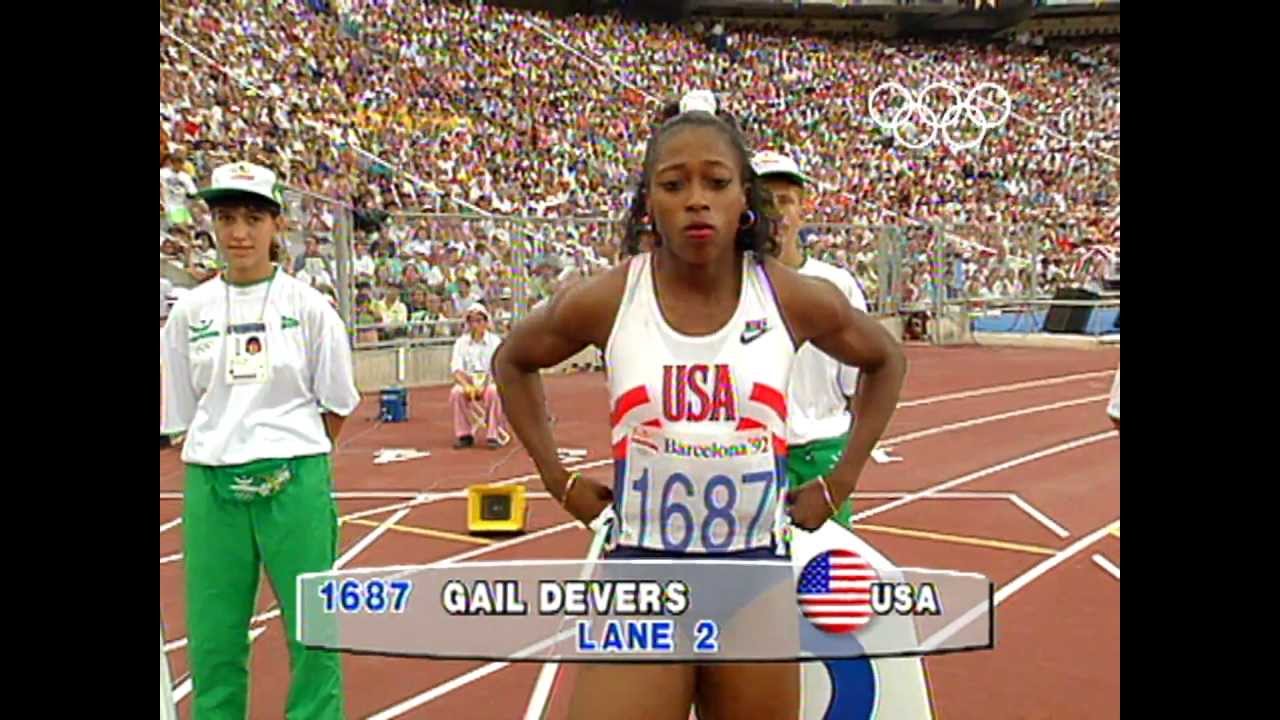 USA's Gail Devers Claims 100m Gold In Tight Finish - Barcelona 1992 Ol...