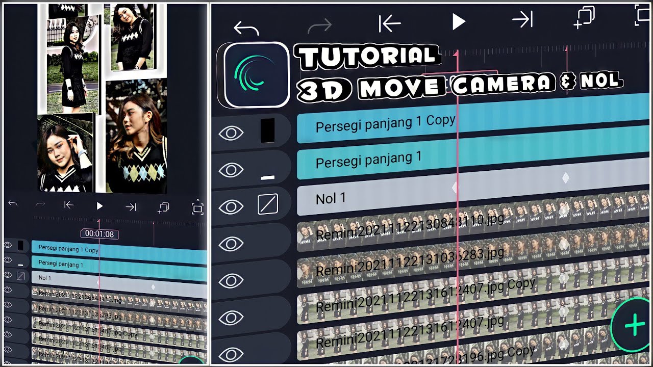TUTORIAL JEDAG JEDUG ALIGHT MOTION 3D MOVE CAMERA & NUL KEREN - YouTube