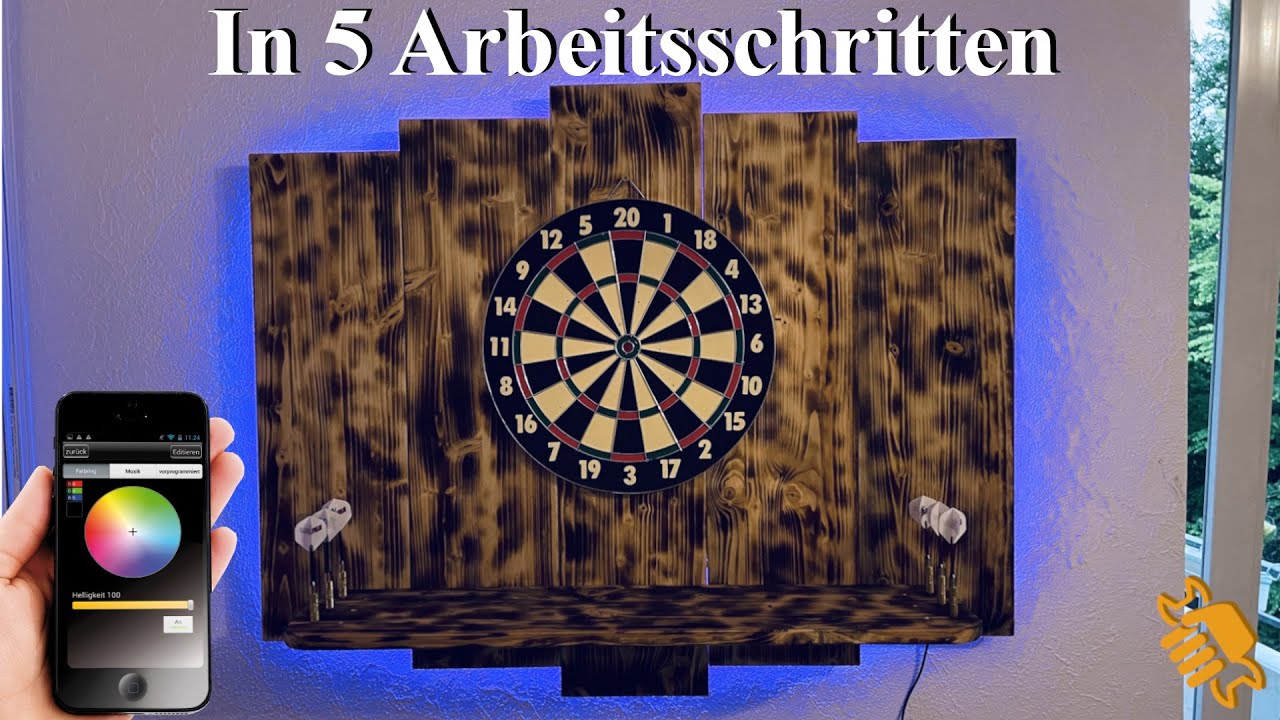 Dartscheibe Schutz selber bauen 