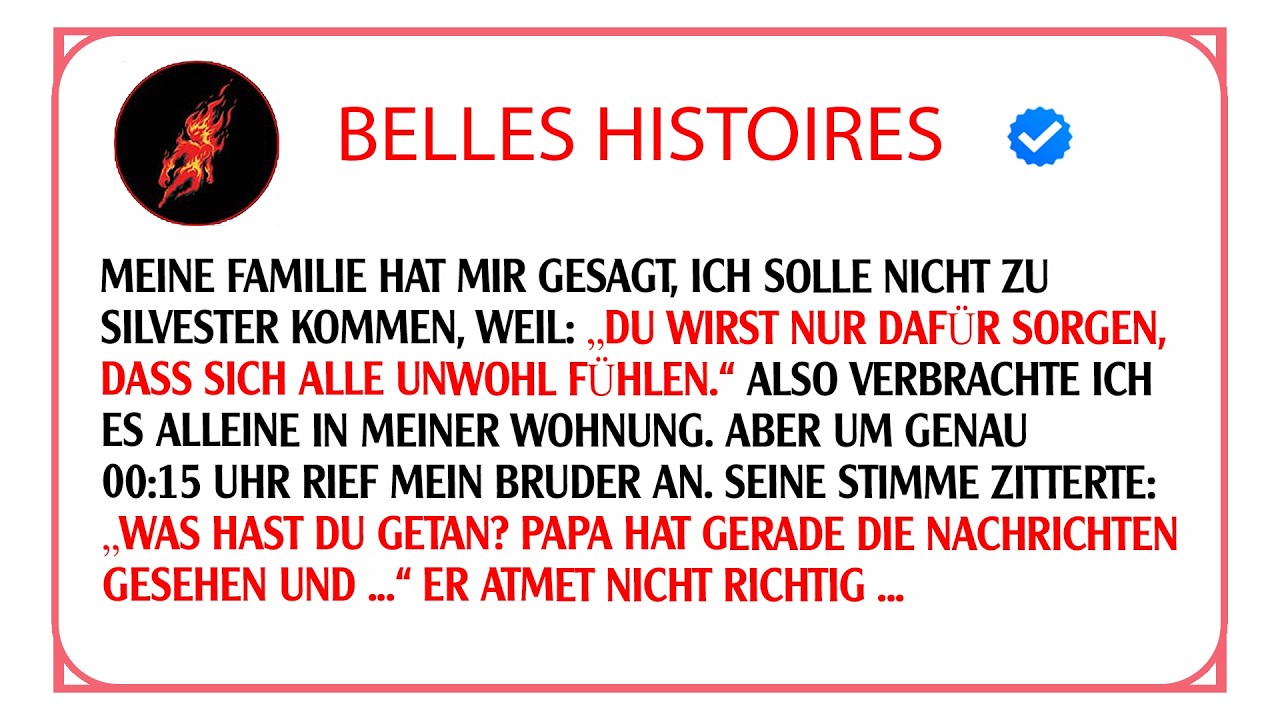 An Silvester verstoßen: Papa bekommt einen Schock, als er erfährt, dass ich Milliardärin bin!
