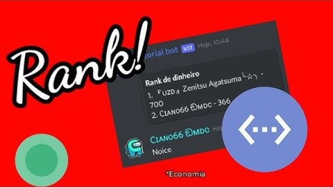 COMO FAZER O COMANDO DE RANK NO DISCORD BOT DESIGNER!