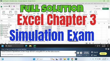 Excel Chapter 3 Simulation Exam | Excel Simulation Exam | Full Solution |   @PearsonSolution