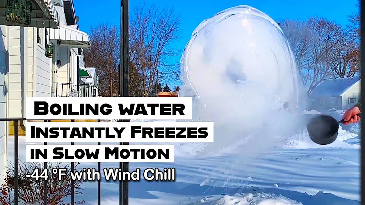 Boiling Water Freezing in Mid Air in Slow Motion, Freezing Bubbles, & Hair in the Polar Vortex!