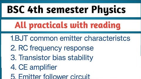 Bsc 4th Semester Physics All Practicals in one video 😮😮