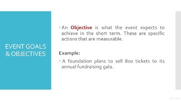 How to Become a Successful Event Planner : Event Goals and Objectives