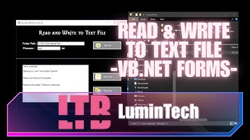 Read and Write to Text File in VB Net Forms | Lumin Tech Builder