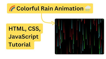 🌈 Colorful Rain Animation | HTML, CSS, JavaScript Tutorial 🌧️