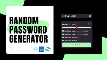 Build a random password generator with react typescript and tailwind css