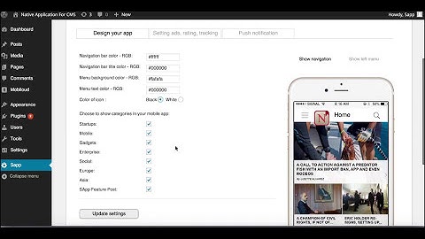 Build an app for your WordPress site with Sapp.co