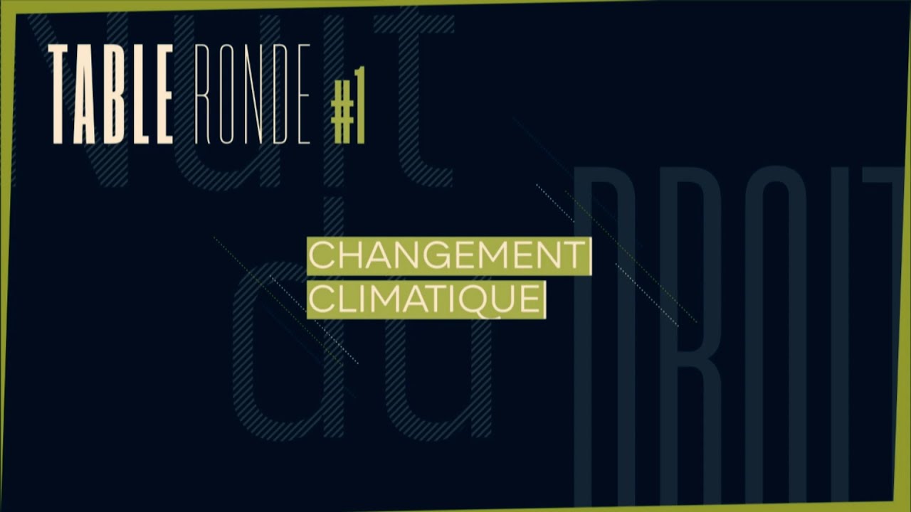 Changement climatique - Table ronde 1 (Nuit du droit 2021)
