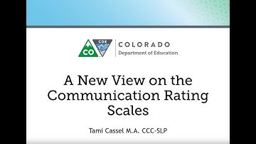 Communication Rating Scales: What