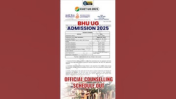 BHU UG 2025 admission official counselling schedule out