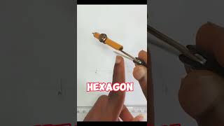 How to draw a regular hexagon #hexagon  #technicaldrawing #engineeringdrawing #maths