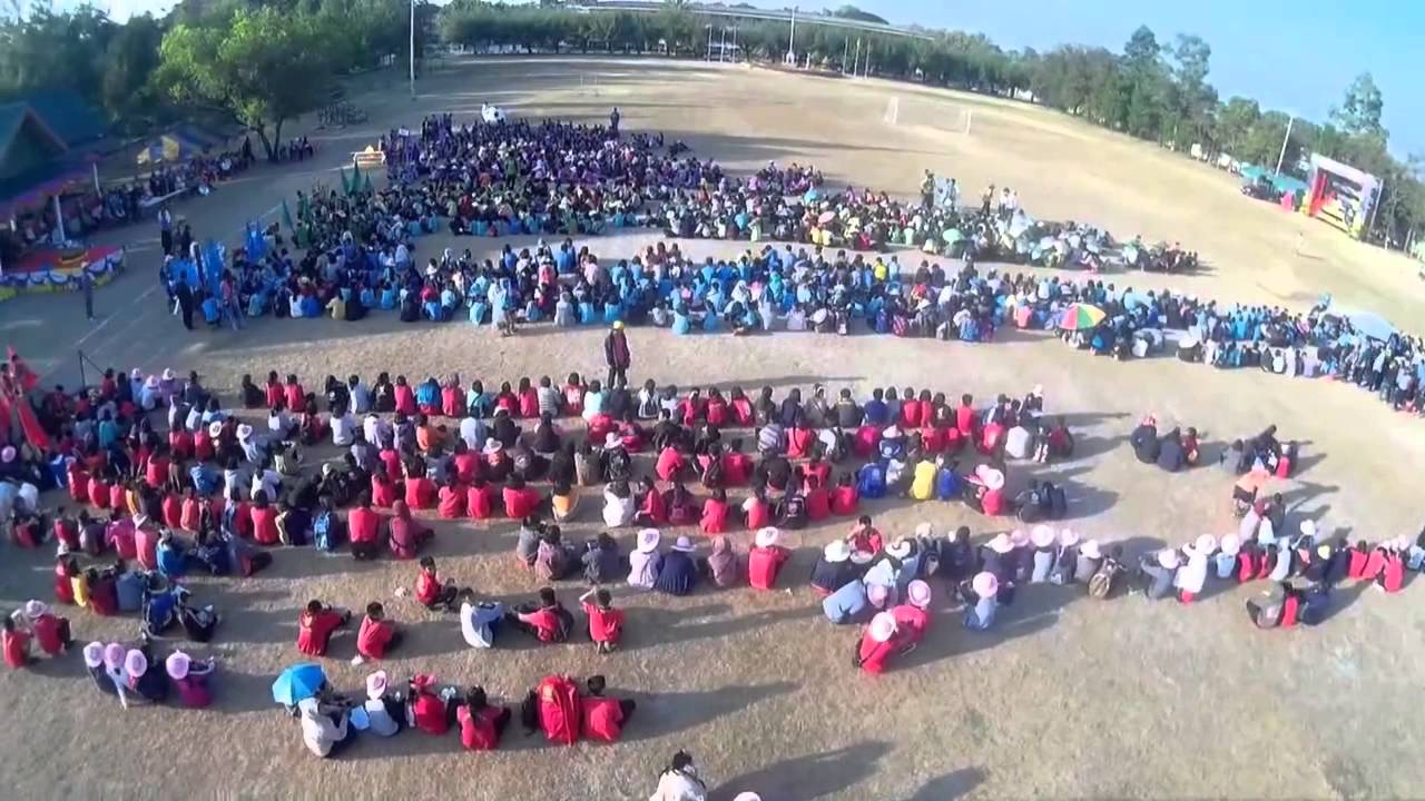 ภาพถ่ายมุมสูงกีฬาสีโรงเรียนร่องคำ ปีการศึกษา 2557