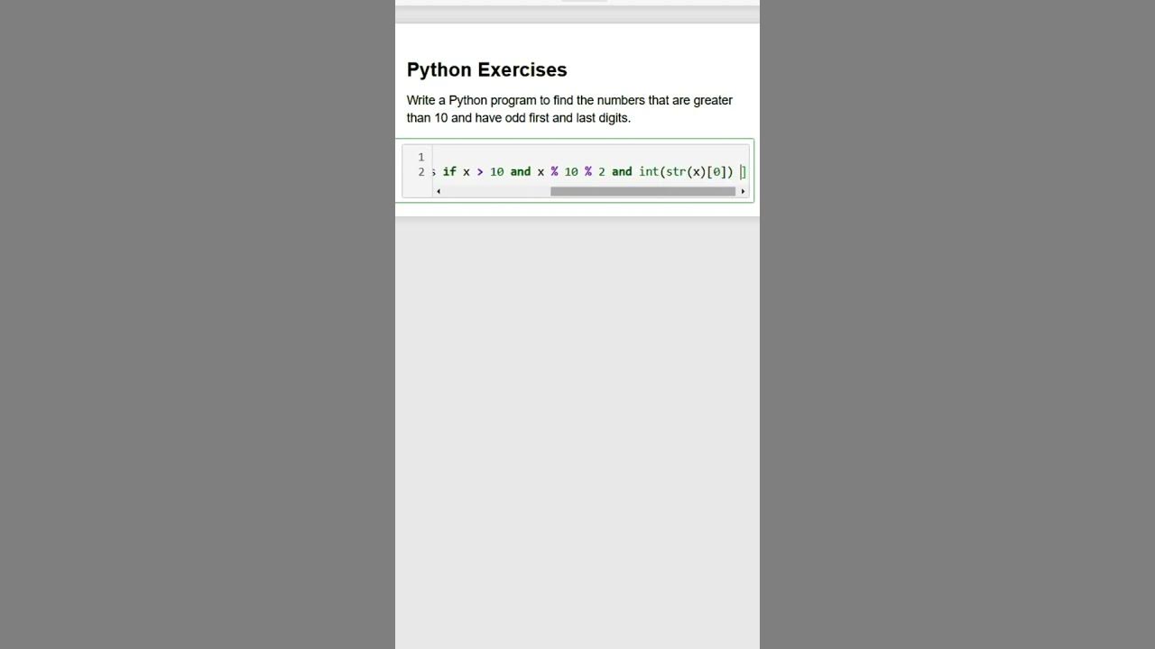 Python Program to Find Number Which are Greater than 10 and Odd First ...