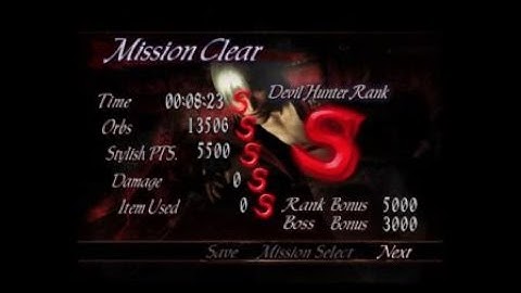 Devil May Cry 3 Mission 3, DMD, No Damage, SS rank