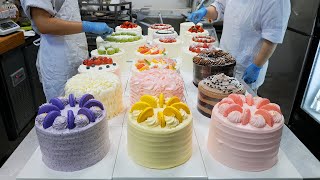 알록달록 마카롱 케이크! 다양한 생크림 케이크 / homemade whipped cream cake making master / korean bakery
