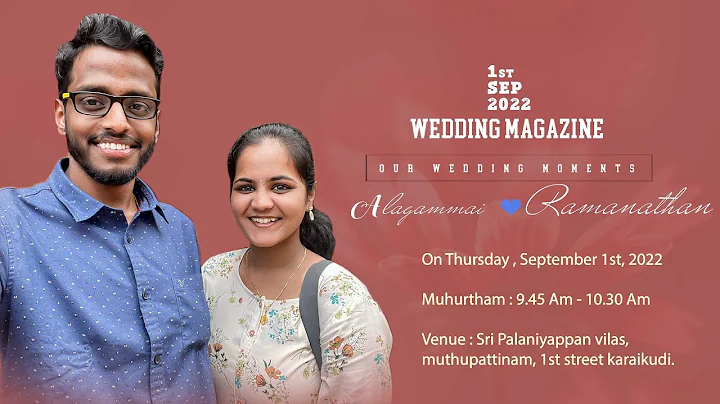 Alagammai Weds Ramanathan  Wedding Live From  9.00Am onwards  01-09-2022