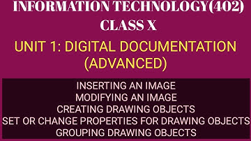 Insert and use images in document | Digital Documentation | Class 10 Information Technology