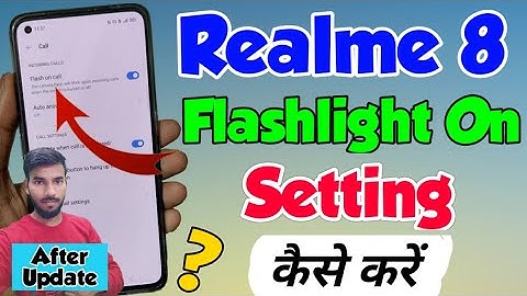 Realme 8 me flashlight setting kaise on kare | Realme 8 me flashlight setting kaise kare
