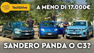 LE AUTO MENO CARE e PIÚ VENDUTE. PANDA, C3 e SANDERO. Quale comprare? Dacia Sandero Vs Fiat Panda