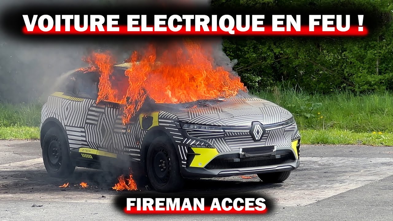 Comment Stopper Une Voiture Electrique en FEU ? Renault Offre au Monde le Fireman Acces !