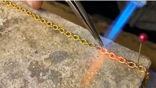 Making A Gold Chain #shorts