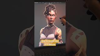 How to Sculpt Mel in 1 Minute shorts blender arcane art