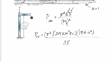 Mechanics of Materials - Column Buckling example 1