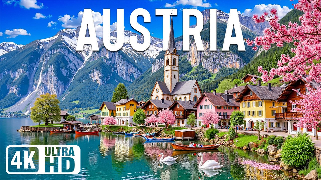 Austria Spring 4K | Discover Alpine Harmony – Emerald Valleys, Crystal Lakes & Snow-Kissed Peaks